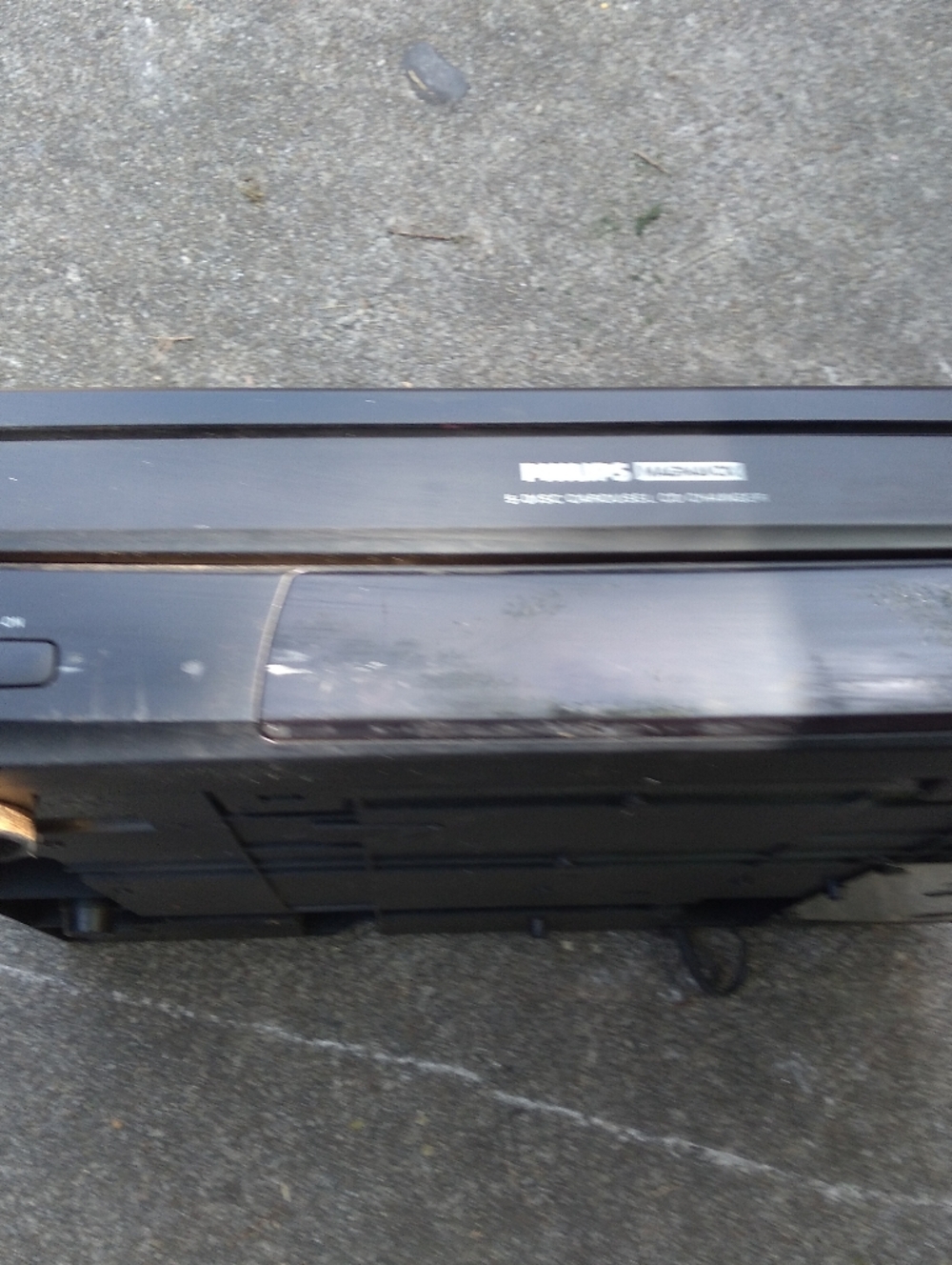 5 Cd Player Philips Black Stereo Component with Labelled Rear Panel